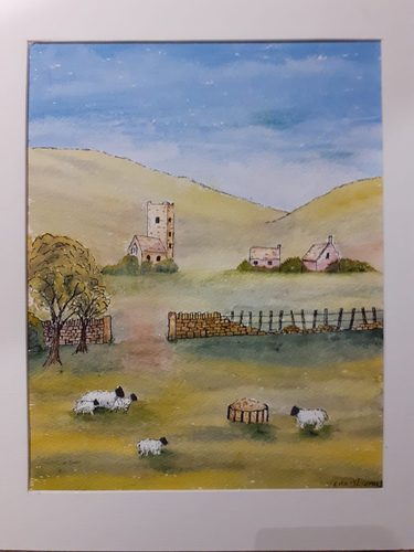 Terry. Springtime on Dartmoor, watercolour.